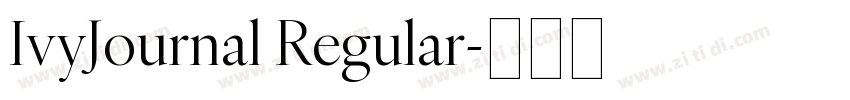 IvyJournal Regular字体转换